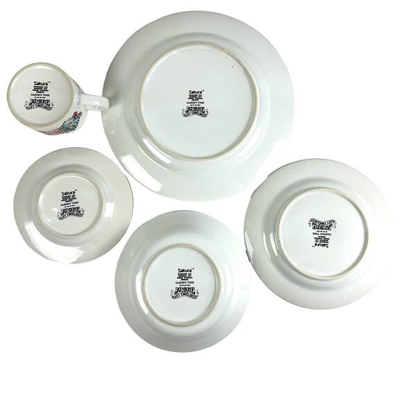 Sakura Mary Engelbreit 1994 Garden Time 5-PC Place Setting-Excellent Condition! - Picture 9 of 10